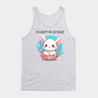 Happy saturday rabbit Tank Top